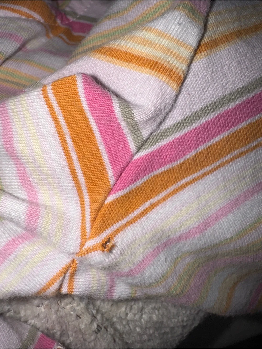 GAP Baby Vintage Striped Hooded Pullover in Pink, Yellow & Orange